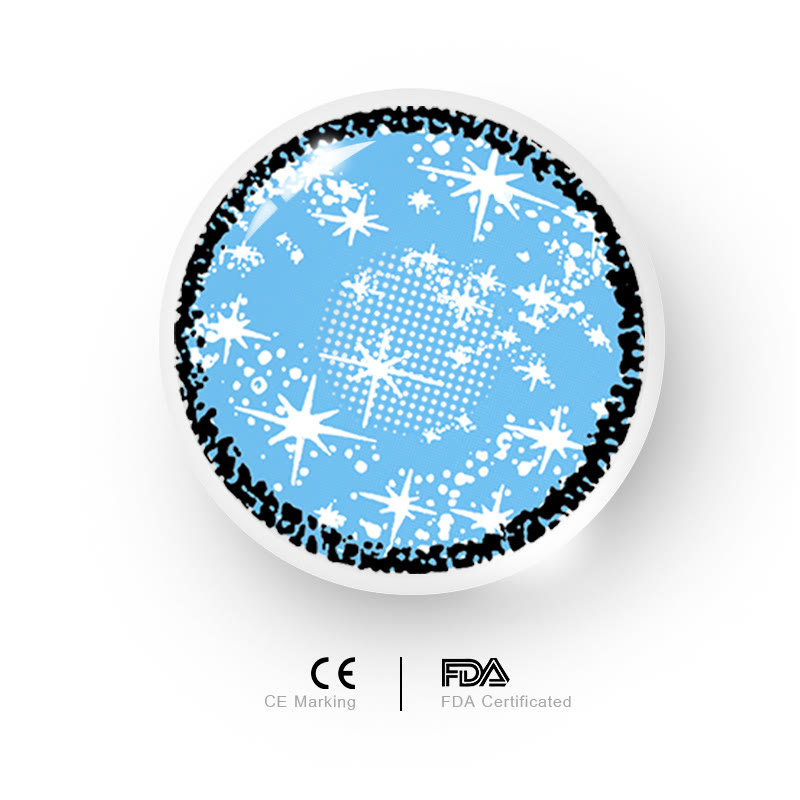 Uniieye Blind Coral Blue Cosplay Colored Contact Lenses-UNIIEYE