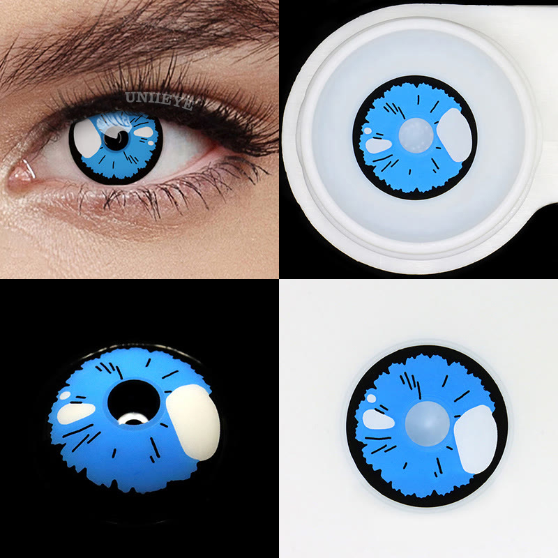 Uniieye Black Lobelia Blue Cosplay Colored Contact Lenses-UNIIEYE