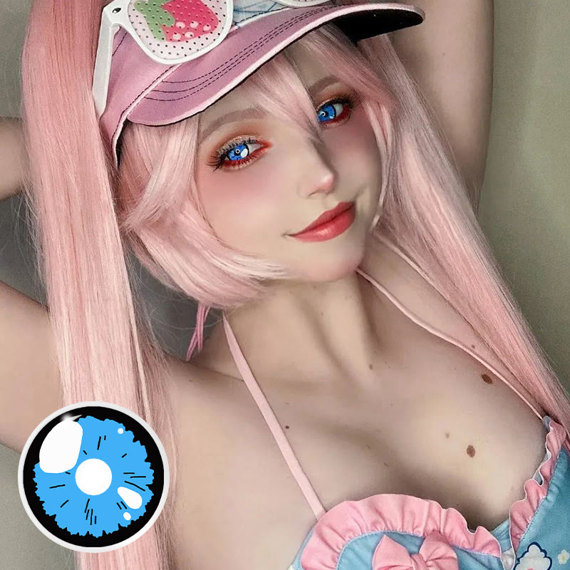 Uniieye Black Lobelia Blue Cosplay Colored Contact Lenses-UNIIEYE