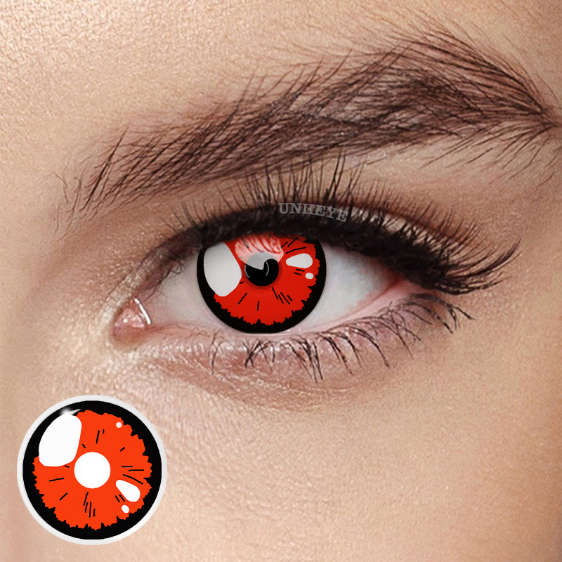 Uniieye Black Lobelia Red Cosplay Colored Contact Lenses-UNIIEYE