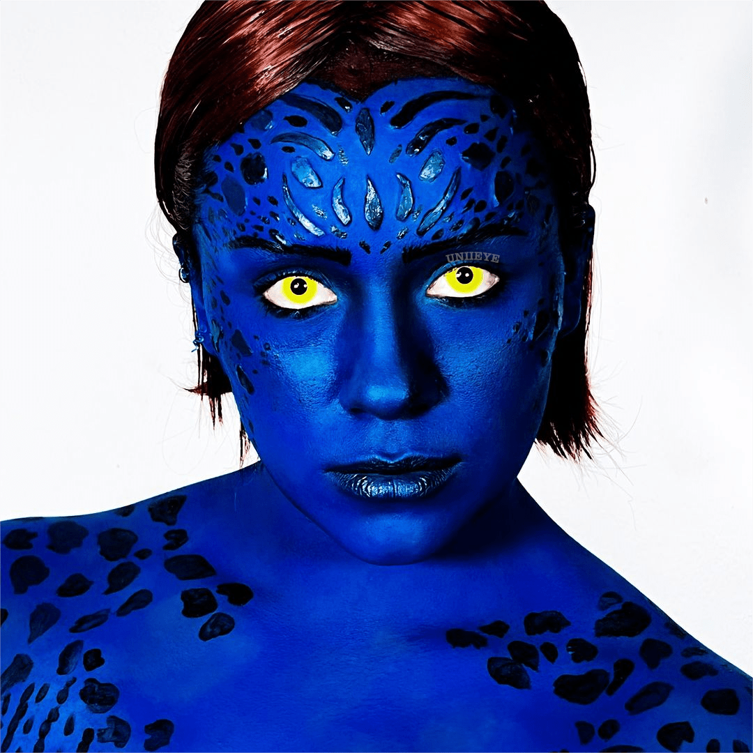 Uniieye Yellow Block Prescription Cosplay Colored Contact Lenses-UNIIEYE