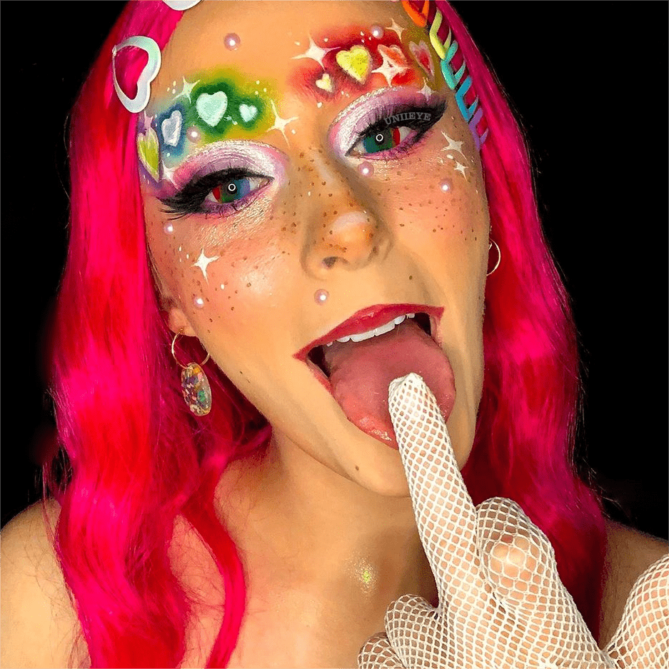 Uniieye Pride Day Multi Rainbow Prescription Cosplay Colored Contact Lenses-UNIIEYE