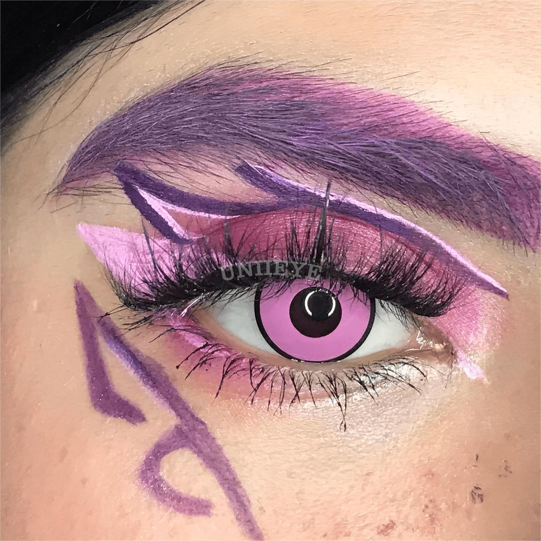 Uniieye Minecraft Pink Prescription Cosplay Colored Contact Lenses-UNIIEYE