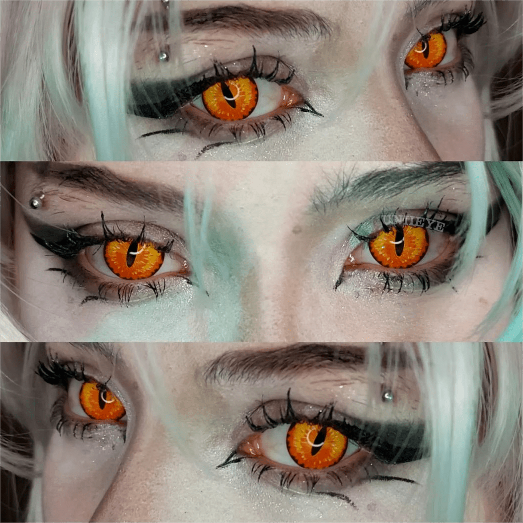 Uniieye Blind Dragon Maid Prescription Cosplay Colored Contact Lenses-UNIIEYE