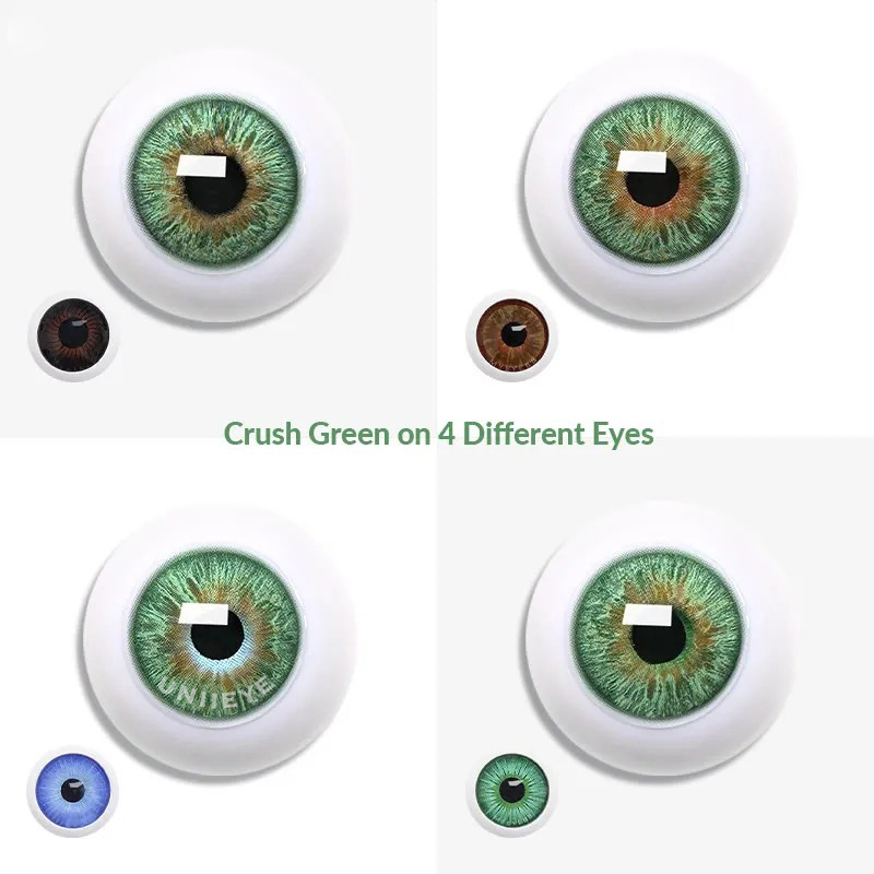 Uniieye Crush Green Prescription Colored Contact Lenses