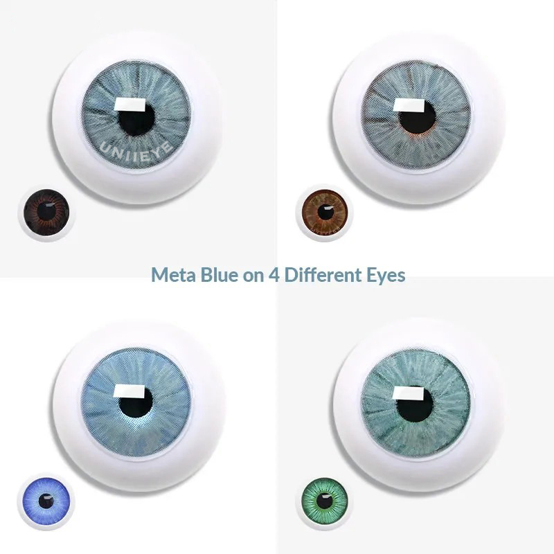 Uniieye Meta Blue Prescription Colored Contact Lenses
