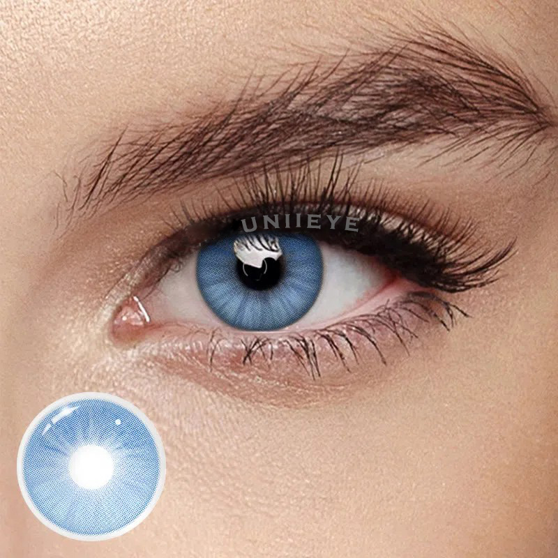 Uniieye Iceberg Blue Prescription Colored Contact Lenses