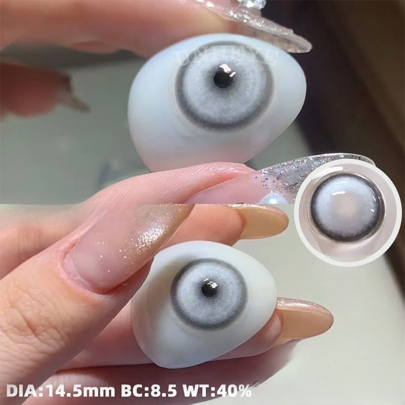 Uniieye Cyber Grey Cosplay Colored Contact Lenses | 6 Months | 1 Day-UNIIEYE