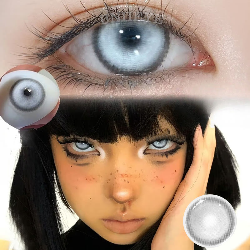 Uniieye Cyber Grey Cosplay Colored Contact Lenses | 6 Months | 1 Day-UNIIEYE