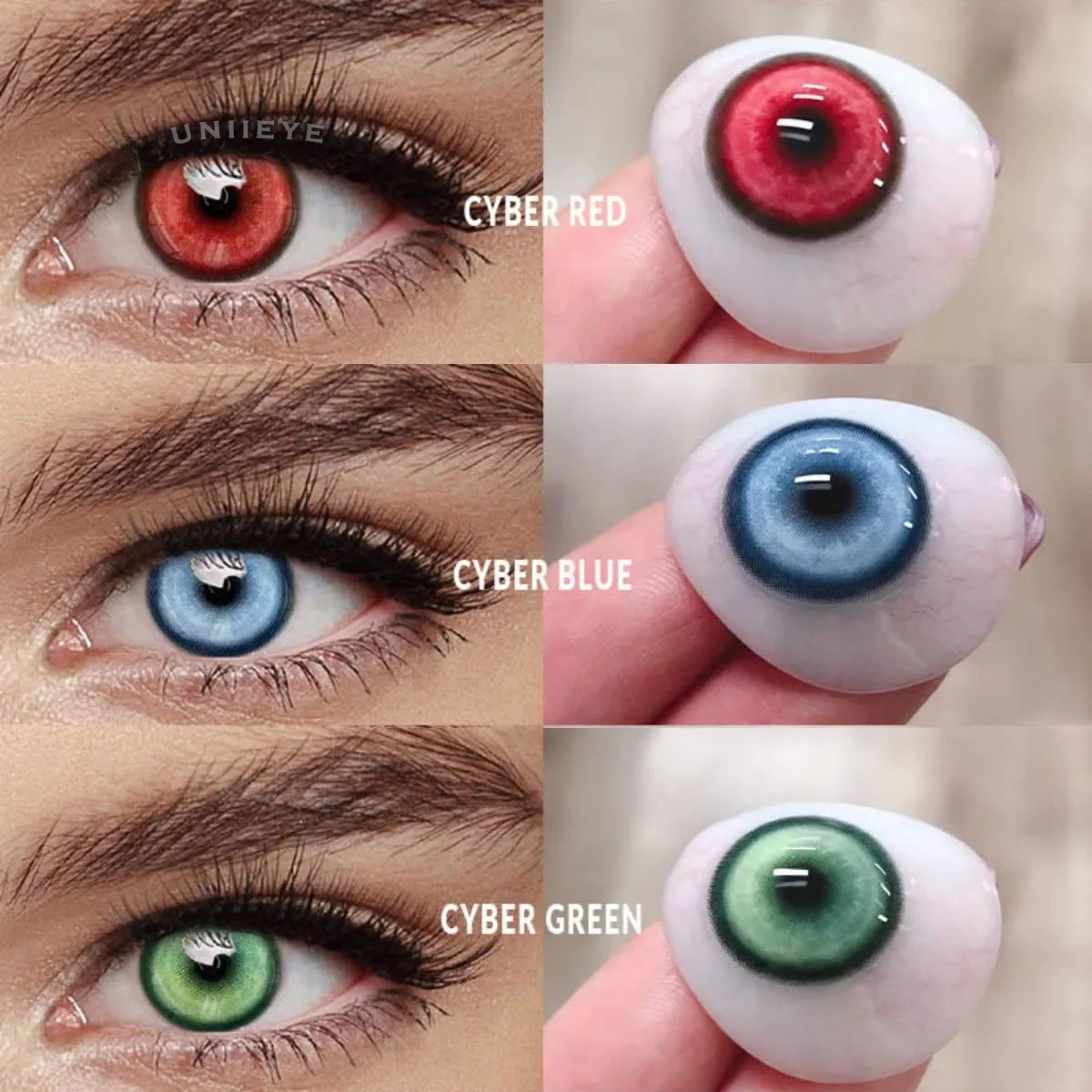 Uniieye Cyber Violet Cosplay Colored Contact Lenses | 6 Months