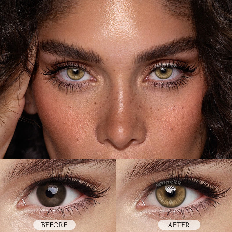 Uniieye Mint Brown Prescription Colored Contact Lenses