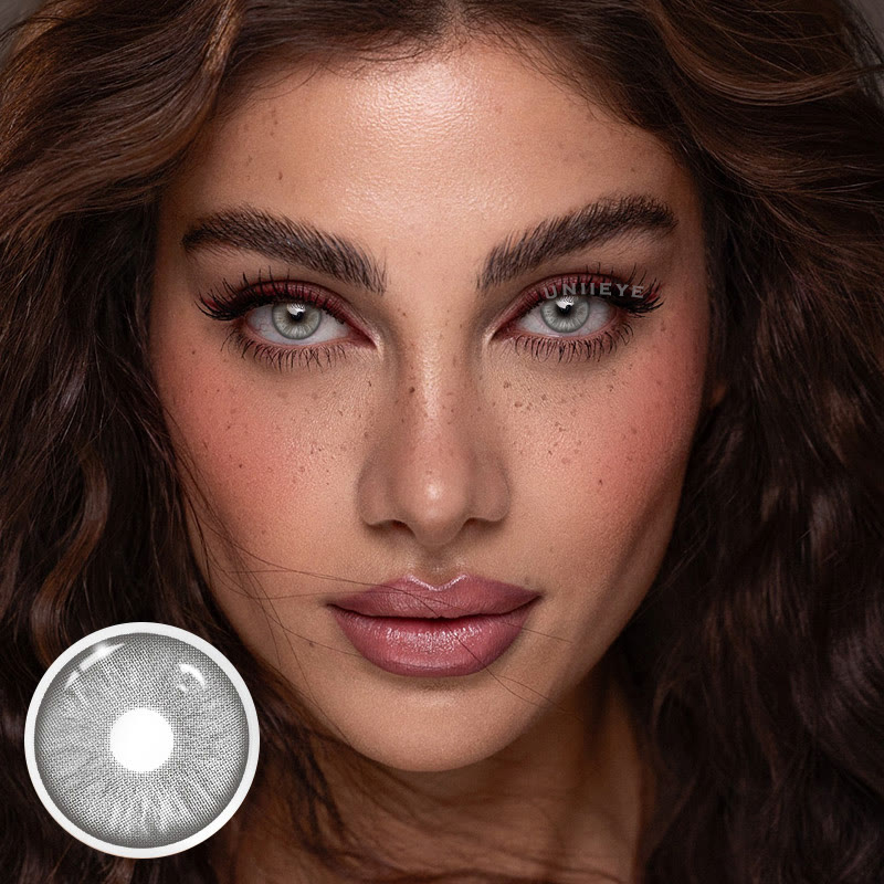 Uniieye Mint Grey Prescription Colored Contact Lenses
