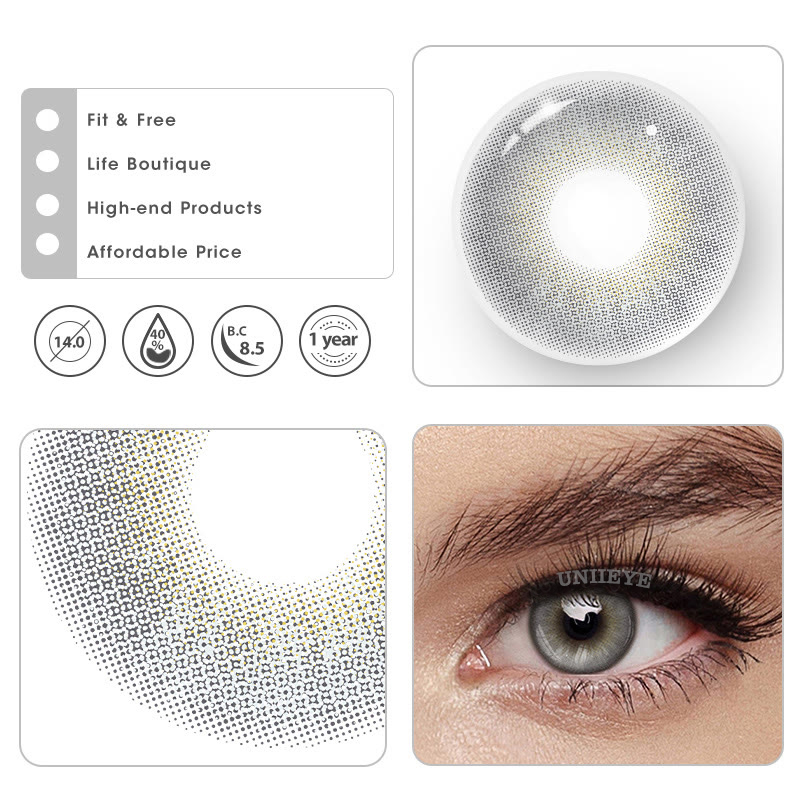 Uniieye Paris Grey Colored Contact Lenses-UNIIEYE