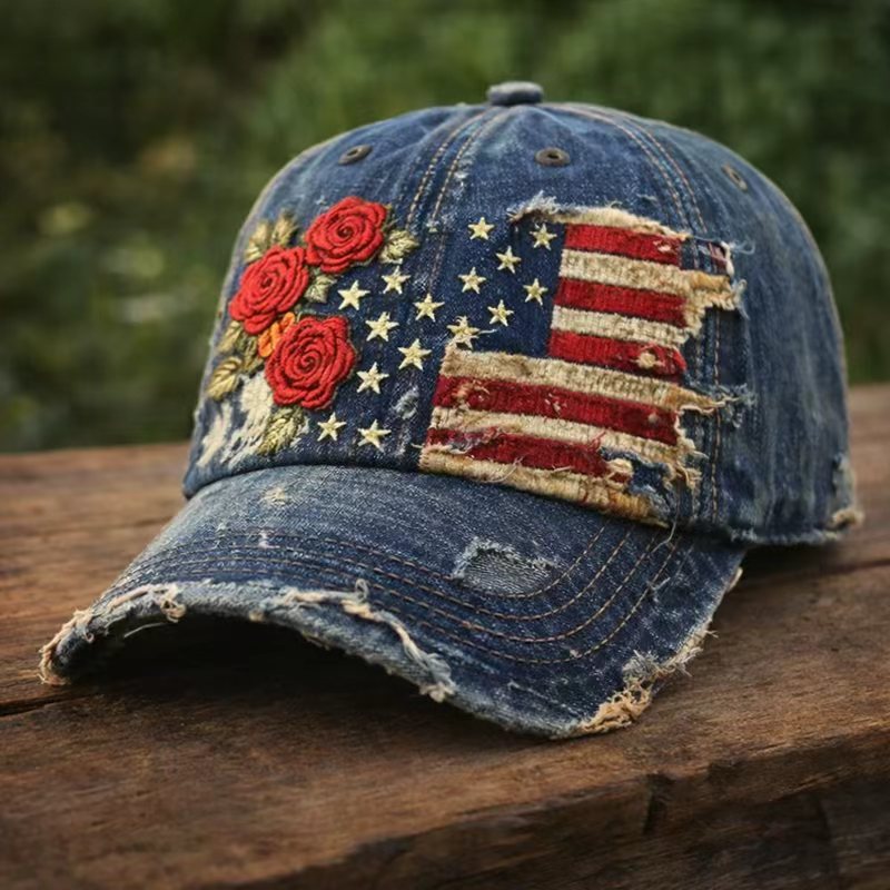 🏆Hand-Embroidered Artisan Cap💖US 250th Anniversary Casual Hat-America250