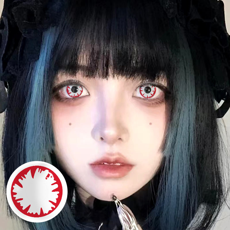 Uniieye Incubus Red Prescription Cosplay Colored Contact Lenses-UNIIEYE