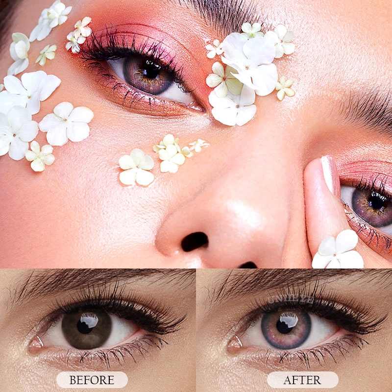 Uniieye Genshin Moon Pink Blue Prescription Colored Contact Lenses-UNIIEYE