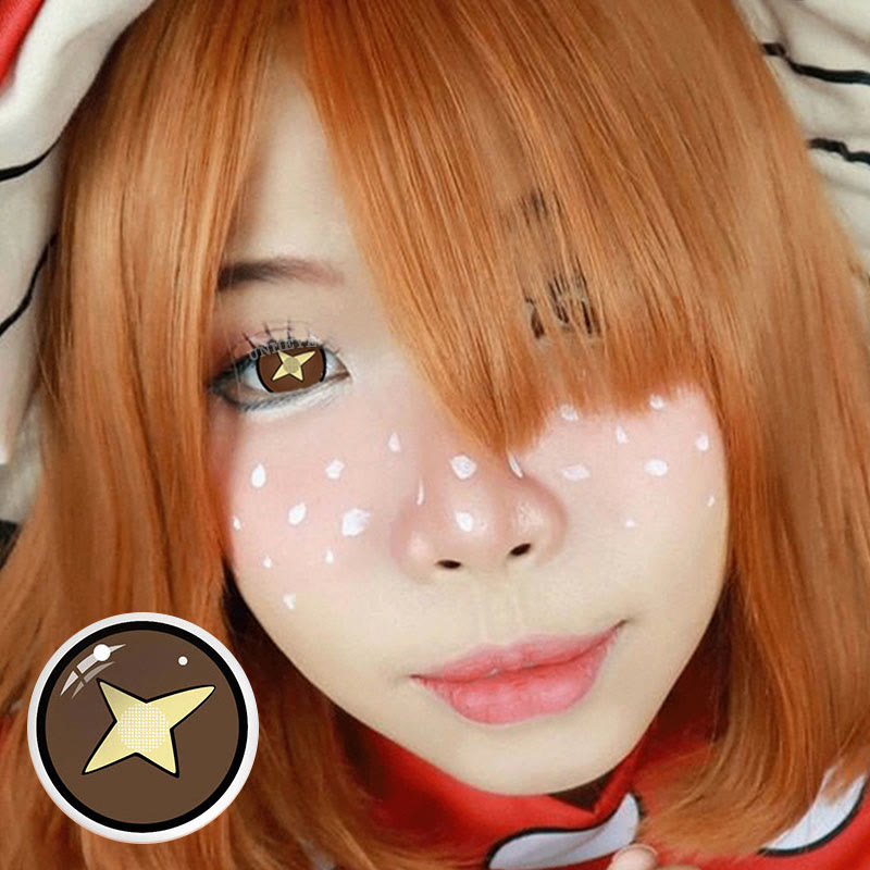 Uniieye Blind Kinoko Brown Cosplay Colored Contact Lenses-UNIIEYE