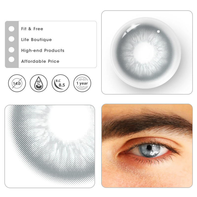 Unspoken Mirage Grey Colored Contact Lenses