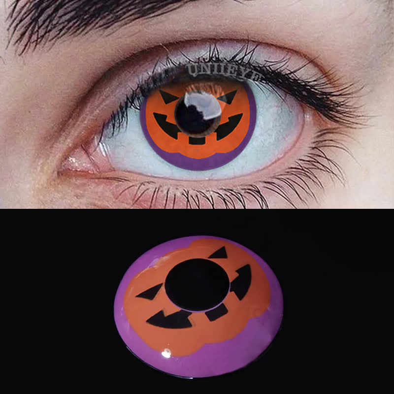 Uniieye Pumpkin Prescription Cosplay Colored Contact Lenses-UNIIEYE