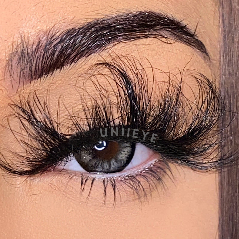 Uniieye Pearlescent Black Prescription Men Colored Contact Lenses