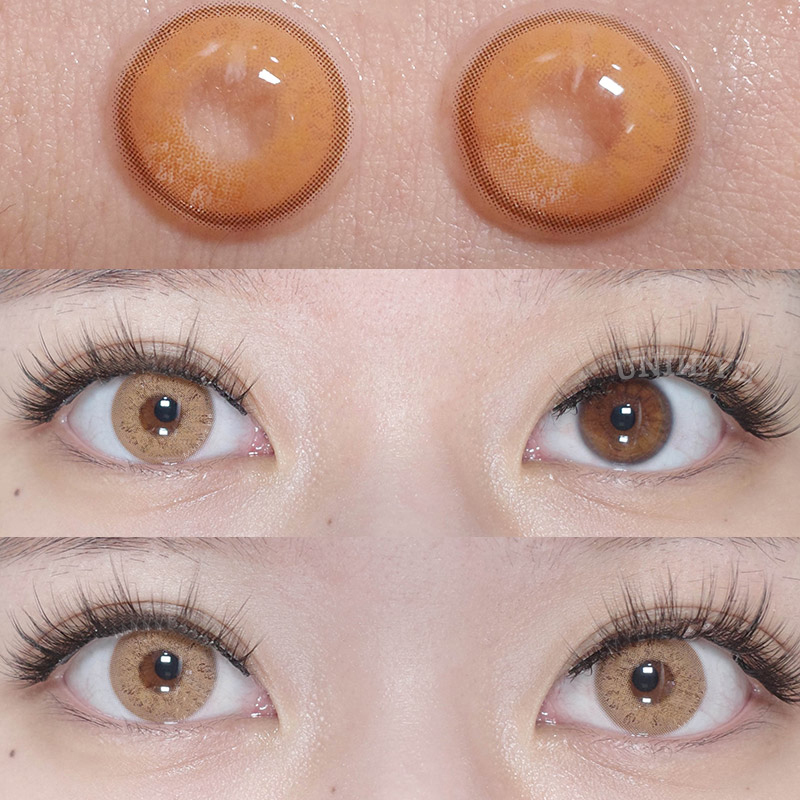 Uniieye Russian Girl Brown Prescription Colored Contact Lenses-UNIIEYE