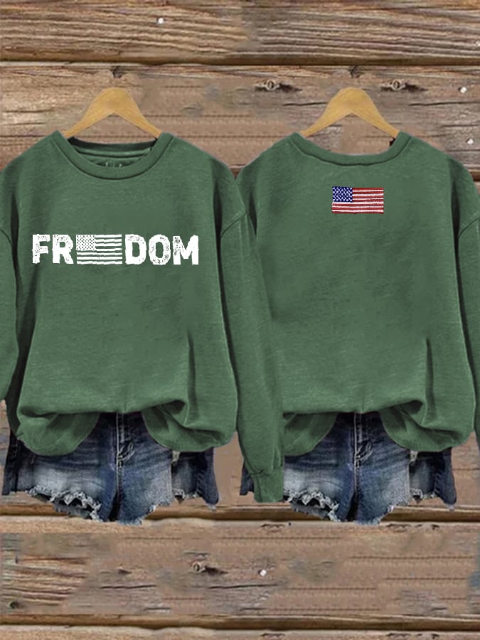 Women's Hot Casual Printed Sweatshirt-America250