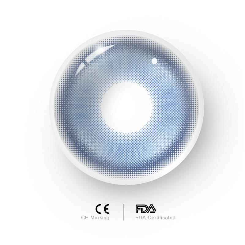 Uniieye Magic Coral Blue Prescription Colored Contact Lenses