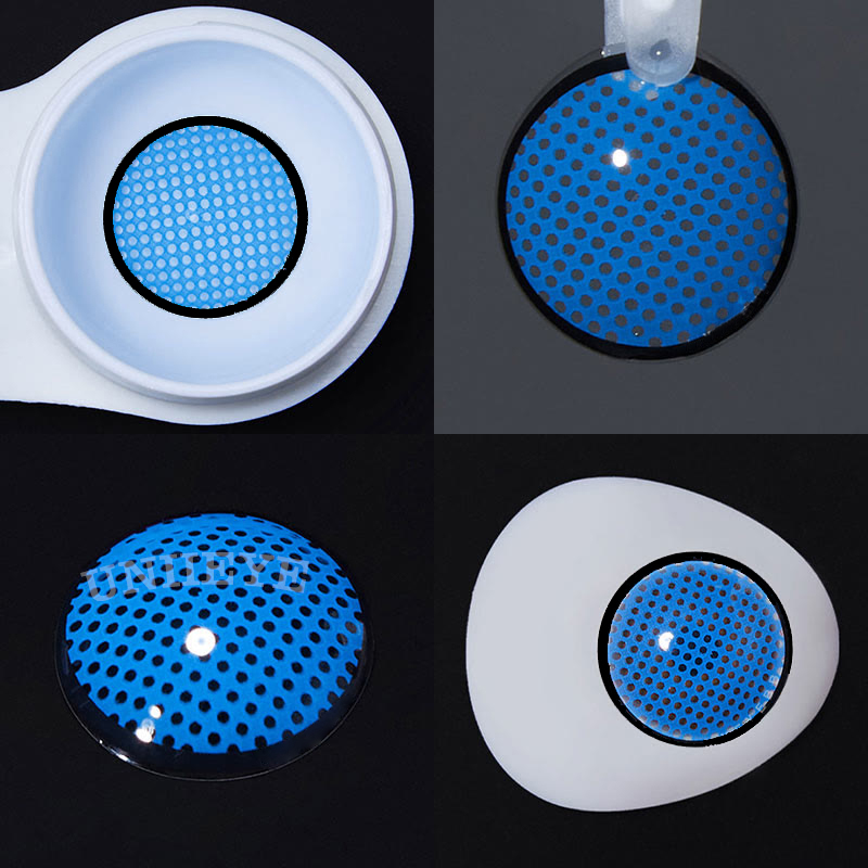 Uniieye Blind Blue Mesh Cosplay Colored Contact Lenses-UNIIEYE