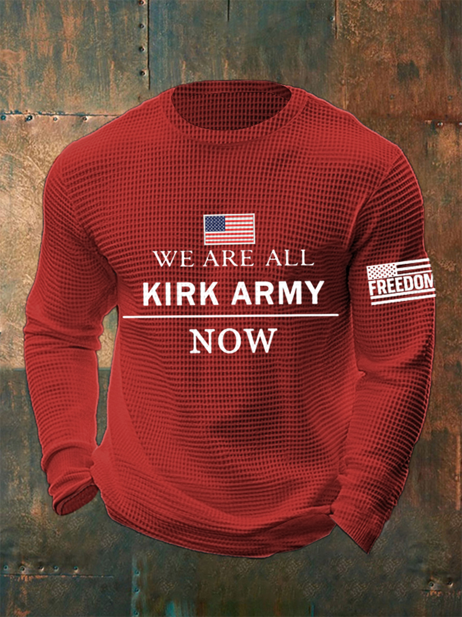 Men's We Are All C.K Army Now! R.I.P C.K Waffle Top-America250
