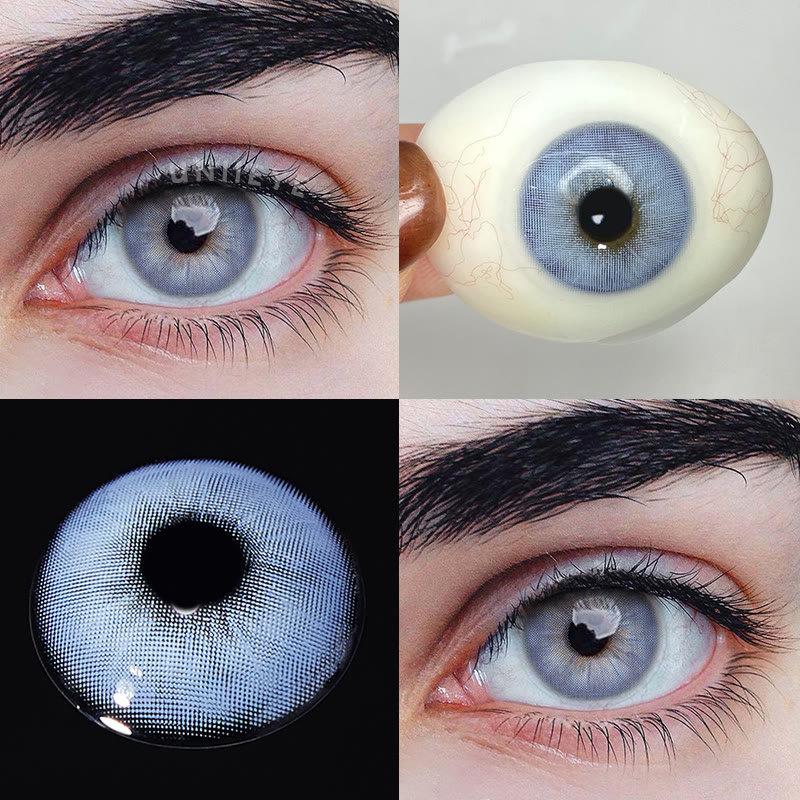 Uniieye Rome Times Blue Prescription Men Colored Contact Lenses