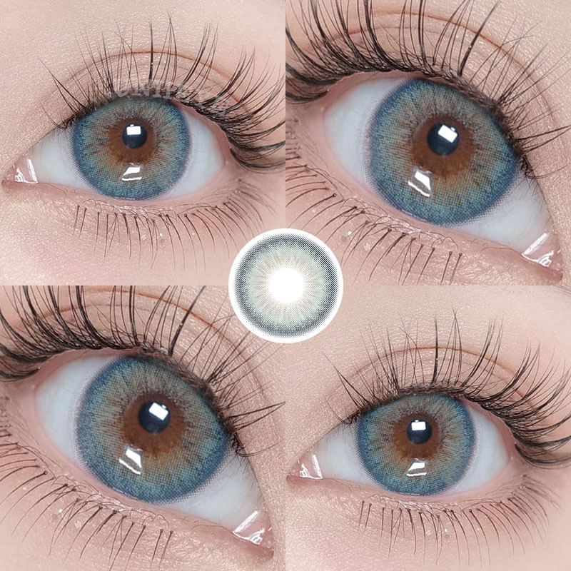 Uniieye Deepwater Zone Blue Prescription Colored Contact Lenses-UNIIEYE