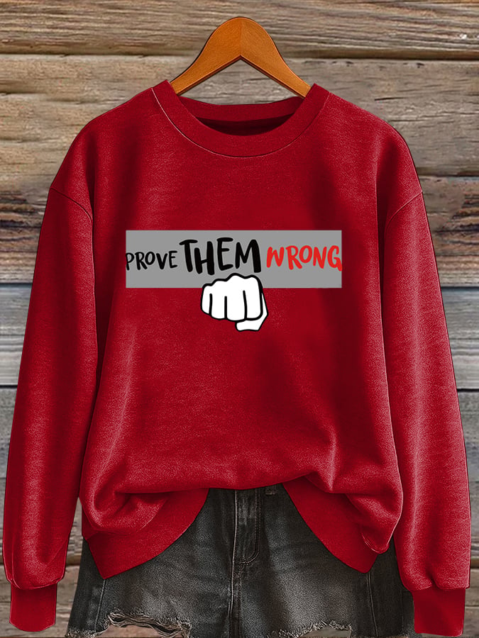 Women'S Casual Letter Print Long-Sleeved Sweatshirt-America250