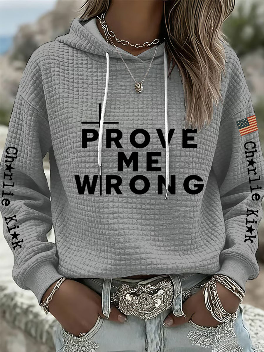 Women's prove me wrong hoodies-America250