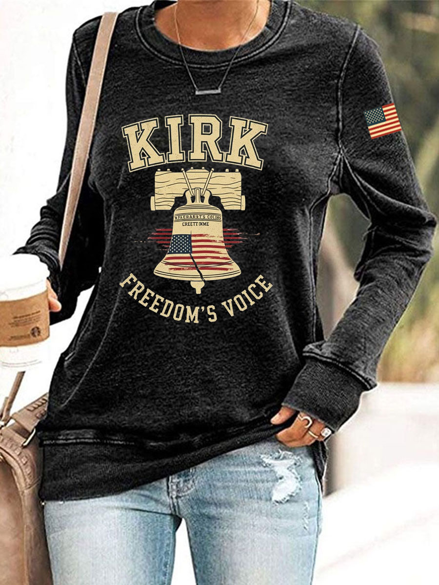 Women's Voice of Freedom Print Casual Sweatshirt-America250