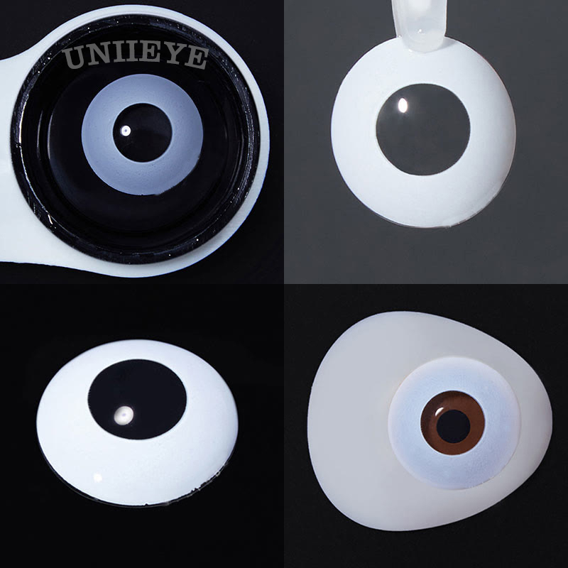 Uniieye Circle Block & Mini Sclera Prescription Cosplay Colored Contact Lenses-UNIIEYE