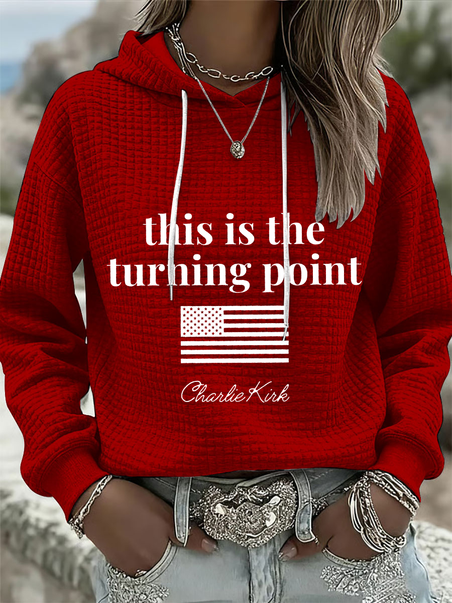 Women's Patriotic Waffle Hoodie-America250