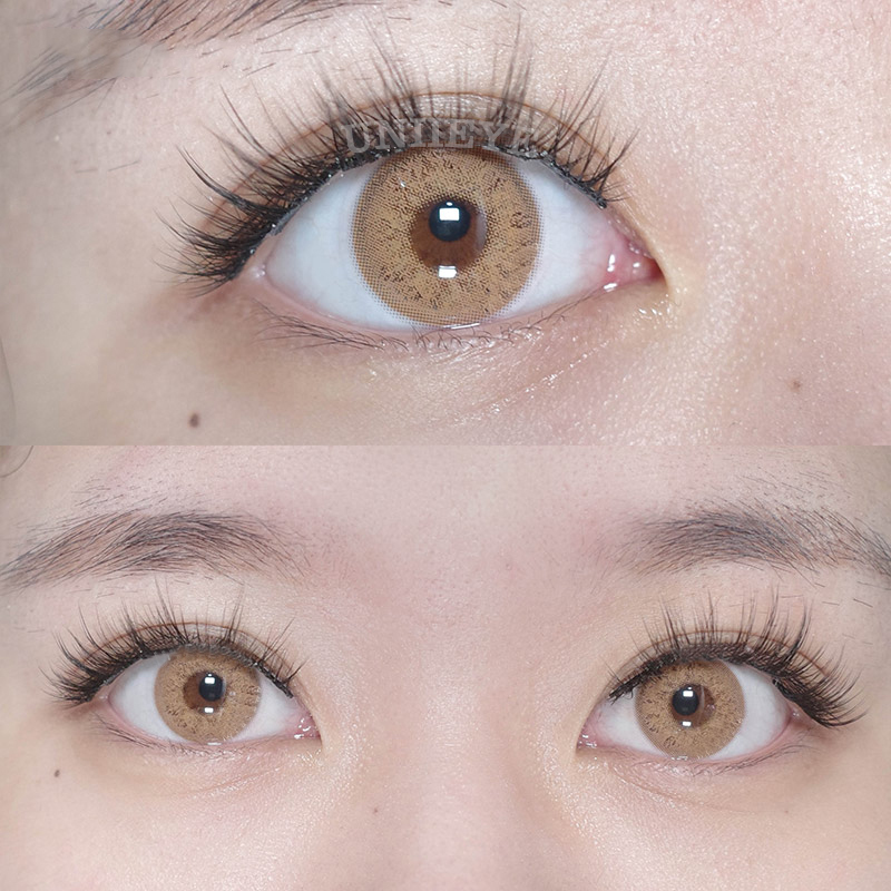 Uniieye Russian Girl Brown Prescription Colored Contact Lenses-UNIIEYE