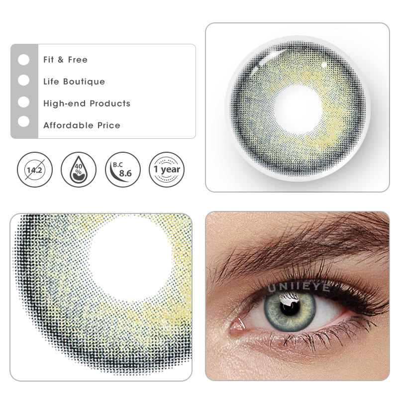 Uniieye Wild DNA Green Colored Contact Lenses