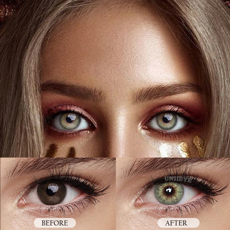 Uniieye DNA Taylor II Green Prescription Colored Contact Lenses-UNIIEYE