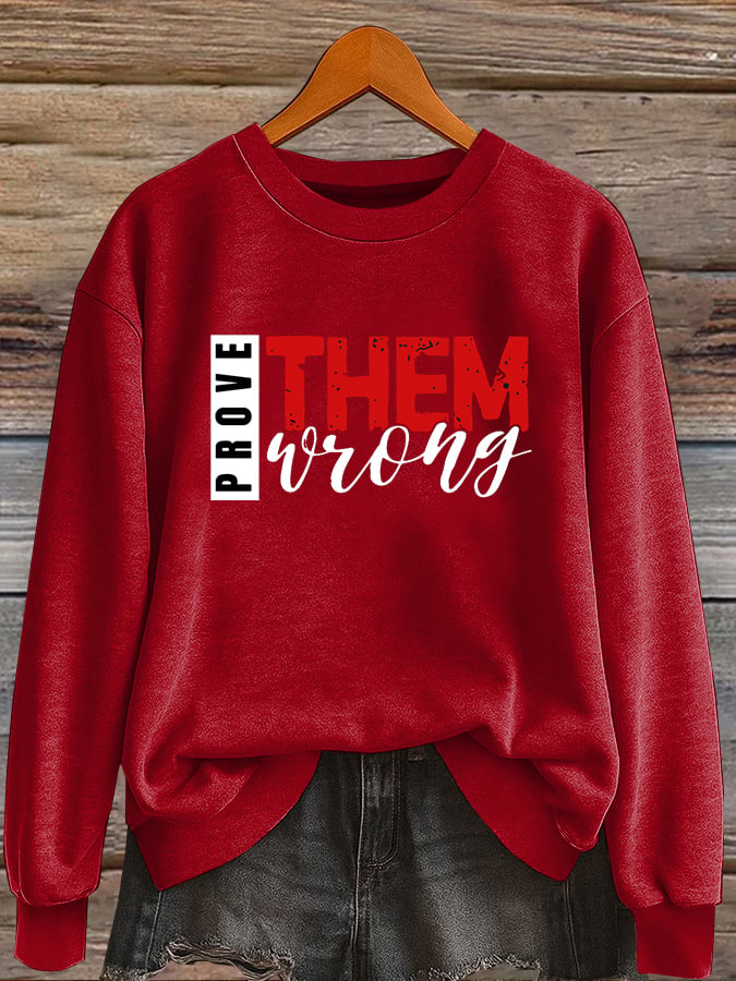 Women'S Casual Letter Print Long-Sleeved Sweatshirt-America250