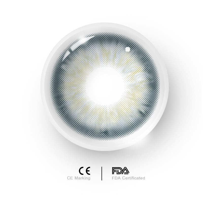 Uniieye Aegean Sea II Grey Prescription Men Colored Contact Lenses