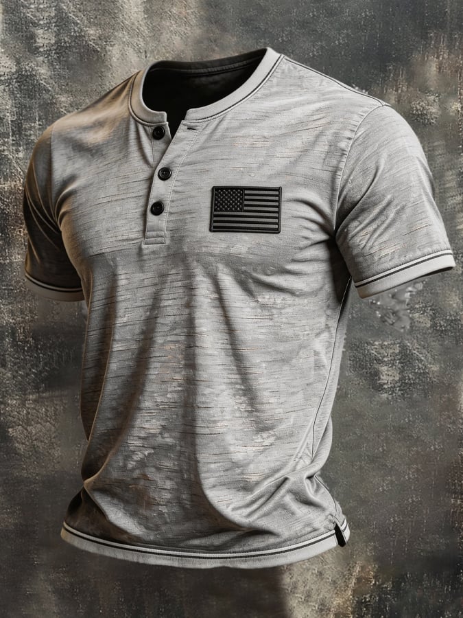 Men's Retro Comfortable Breathable Bamboo Cotton Patriot T-shirt-America250