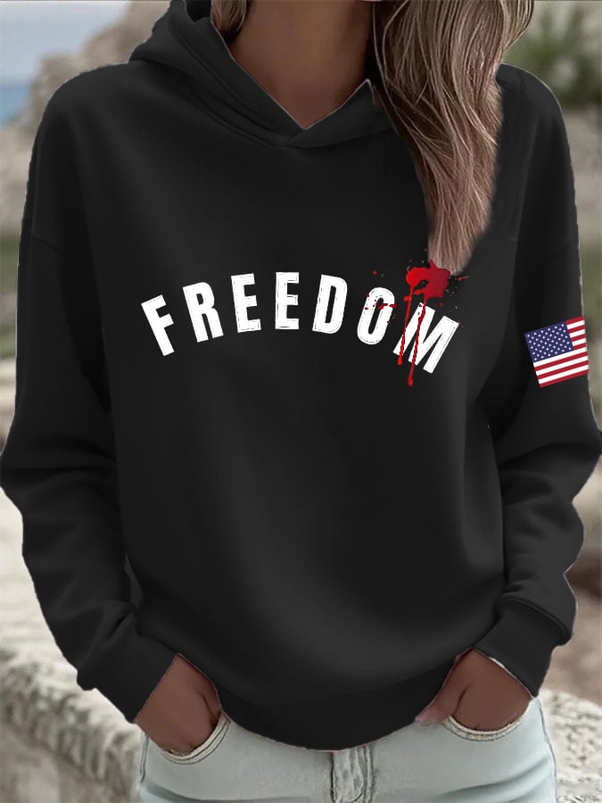 Women's Commemorative Leader Print Hooded Sweatshirt-America250