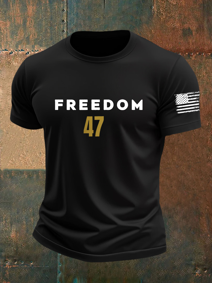 Men's Freedom 47 Flag Short Sleeve T-shirt-America250