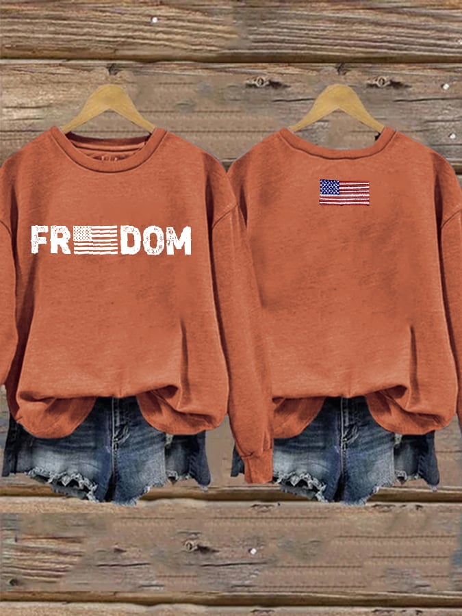 Women's Hot Casual Printed Sweatshirt-America250