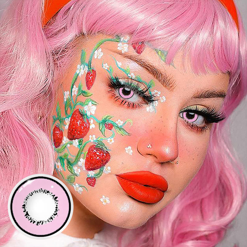 Uniieye Elements Pink Prescription Cosplay Colored Contact Lenses-UNIIEYE