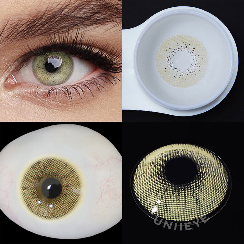 Uniieye Ocean Brown Green Prescription Colored Contact Lenses