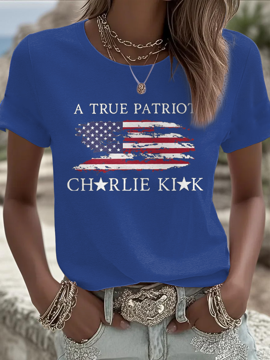 Women's TP Flag Printed T-shirt-America250