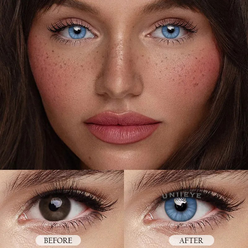 Uniieye Iceberg Blue Prescription Colored Contact Lenses