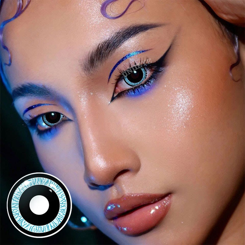 Uniieye Nebulos Blue Cosplay Colored Contact Lenses-UNIIEYE